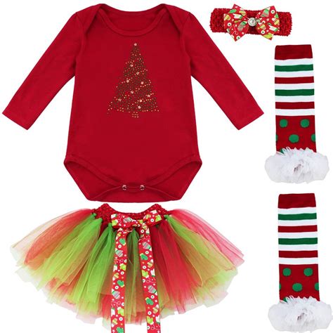 Buy iiniim Baby Girls Christmas Romper Xmas Dress up Outfit (6-9 Months ...