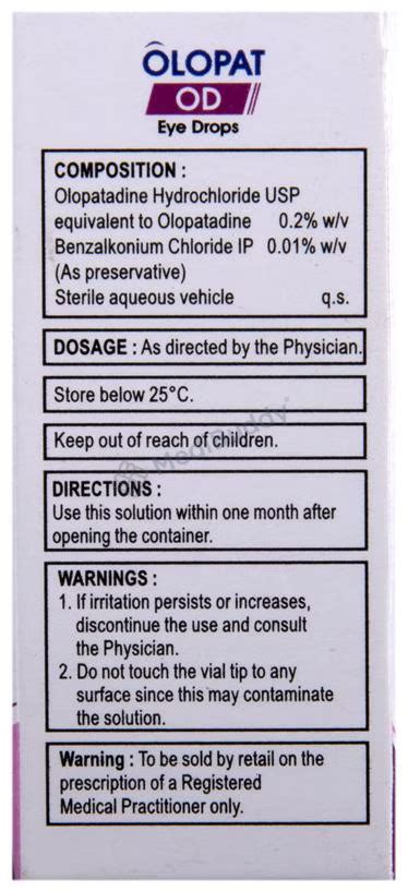 Olopat OD Eye Drops: Price, Uses, Side Effects & How to Use - MediBuddy