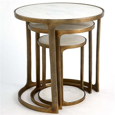 Marble Top Nesting Tables, Set of 3 – High Fashion Home