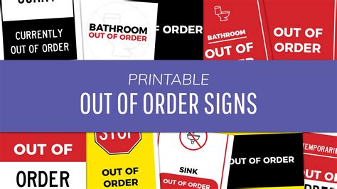 Out Of Order Sign Printables - 36 FREE Out of Service PDFs