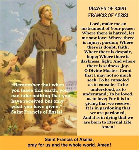 St Francis Of Assisi Prayer Life at Qiana Flowers blog