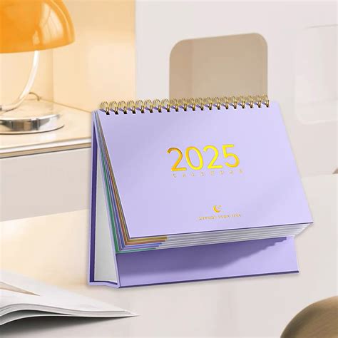 Rkxzt Mini Desk Calendar 2024-2025, Small Desktop Calendar, Daily ...