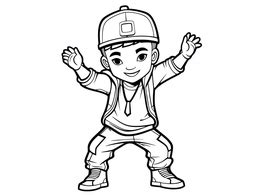 Hip Hop Dance Coloring Page - Coloring Page