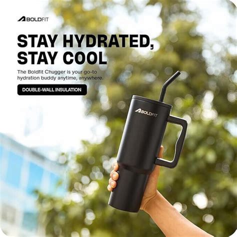 BOLDFIT Tumbler Bottle with Straw Hot & Cold Sipper Water Bottle ...