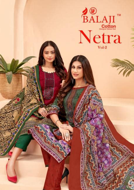 Balaji Netra Vol-2 Cotton Designer Exclusive Dress Material: Textilecatalog