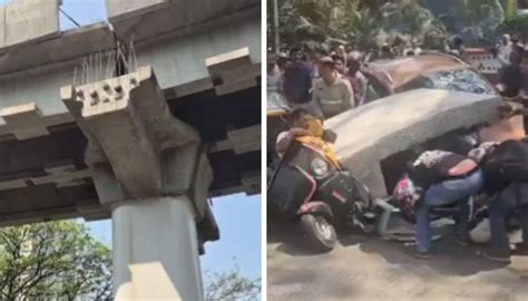 Mumbai: Metro Construction Slab Falls on Vehicles in Mulund; One Killed ...