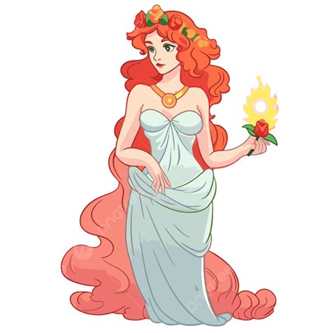 Aphrodite Greek Goddess Cartoon