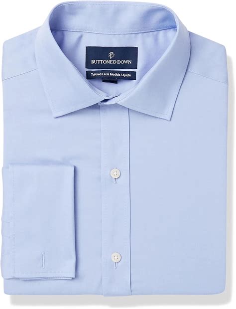 Buy Buttoned Down Men's Tailored Fit French Cuff Dress Shirt, Supima ...