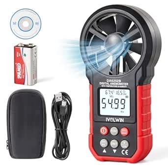 DA6252B Multi-Function Digital Anemometer - Wind Speed, Volume ...
