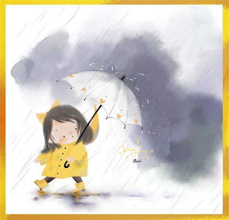 下雨天|插画|插画习作|Z74145229 - 临摹作品 - 站酷 (ZCOOL)