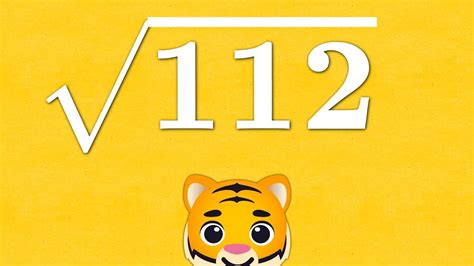 Square Root 112 - YouTube