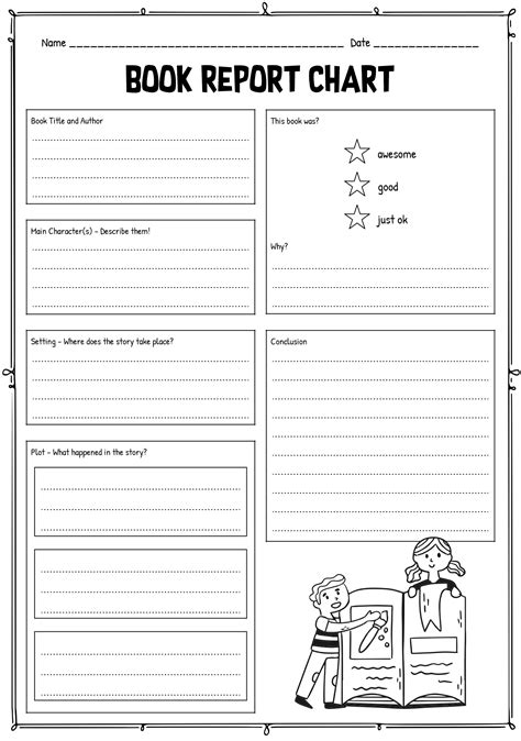 4th Grade Book Report Template - Ablebionics