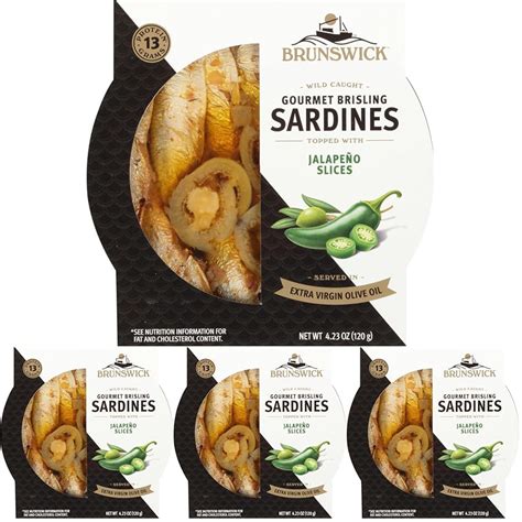 Brunswick Wild Caught Gourmet Brisling Sardines In Extra Virgin Olive ...