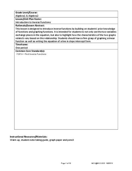 Image result for Inverse Functions Grade 12 Lesson