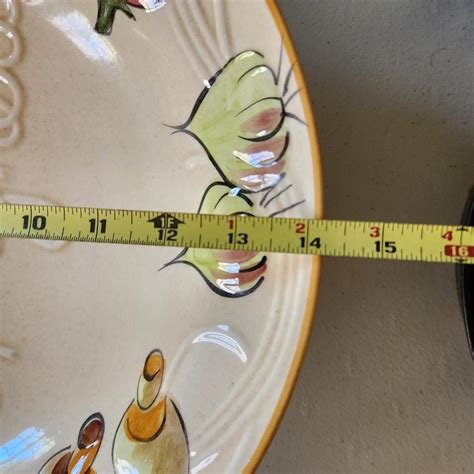 1972 VINTAGE LOS ANGELES POTTERIES CERAMIC SPAGHETTI PASTA SERVING BOWL ...