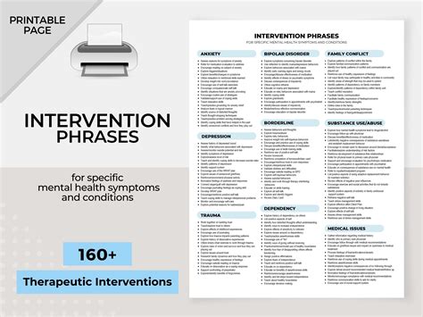 Therapy Intervention Phrases Clinical Words Mental Health - Etsy