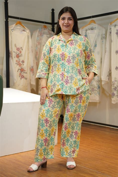 Buy Plus Size Caramel Carnival Muslin Co-ord Set | Apella - The XS to ...