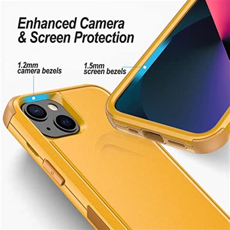 HONTECH Protective Case for iPhone 13, Heavy Duty Full Body Protection ...