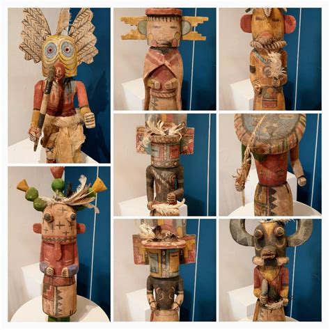 Hopi Craftsmen - Group of Eight Native North American Hopi Katsina ...