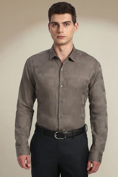 Buy Men Brown Slim Fit Full Sleeves Formal Shirt Online - 39974484 ...