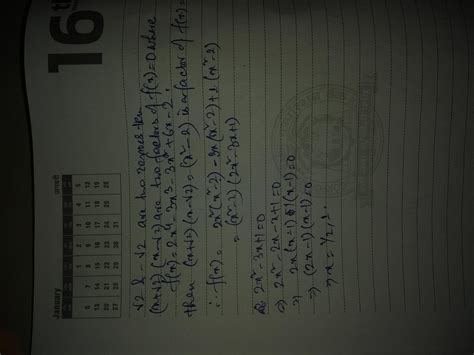 Obtain all others zeros of 2x^4-3x^3-3x^2+6x-2 if two of its zeroes are ...