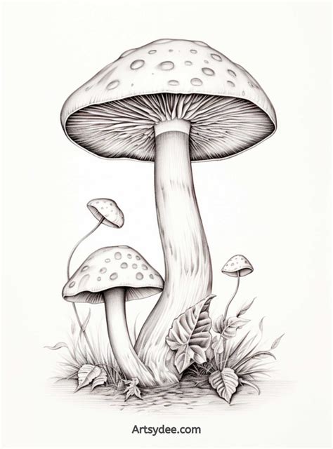 30+ Mushroom Drawing Ideas for Your Sketchbook