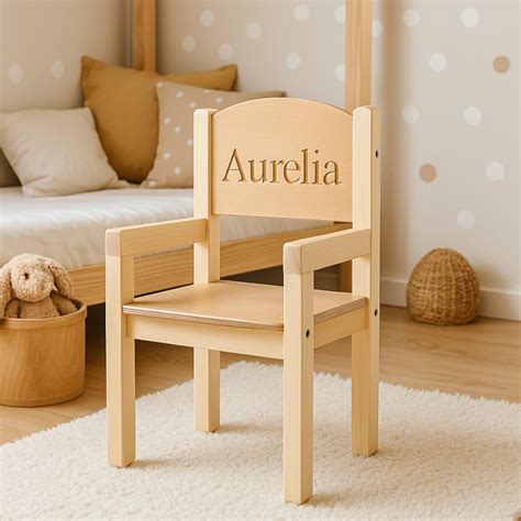Personalized Kids Chair | Wooden Toddler Chair With Name Engraving ...
