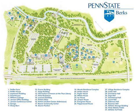 Penn State Campus Map Printable - Printable Templates