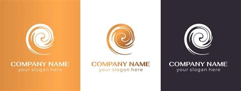 Logo a spirale rotonda Vorticose onde eleganti di tessuto Modello per ...
