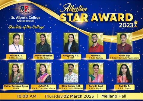 Albertian Star Award – St. Albert's College (Autonomous), Kochi, Ernakulam