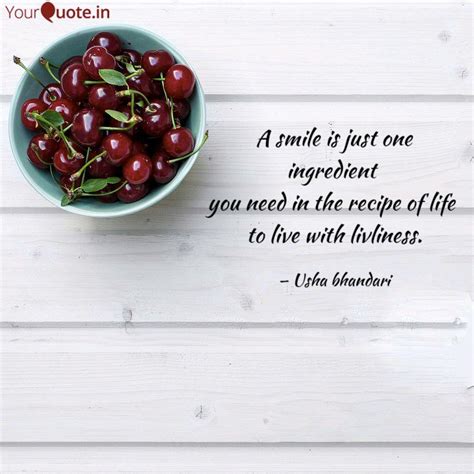 A smile is just one ingre... | Quotes & Writings by Usha Bhandari ...