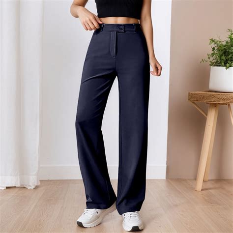 Hauaitttt Women Wide Leg Pants High Waisted Dress Work Pants Business ...