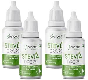 Grandeur Zero Colorie Sugar Free Stevia Drops, No Maltodextrin No ...