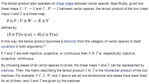 Image result for Tensor Product Example