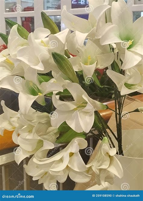 White flowers stock photo. Image of artificial, small - 259108590