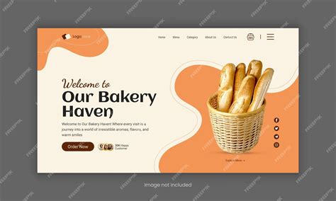 Website landing page for bakery shop home page ui design for bakery ...