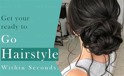 Sanas Messy Bun 4Pc Bun Hair Accessories Extension Hair For Women ...