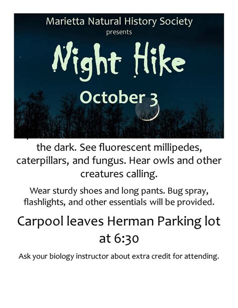 Night Hike @ the Beiser, Kelsey Ln, Marietta, OH 45750, United States ...