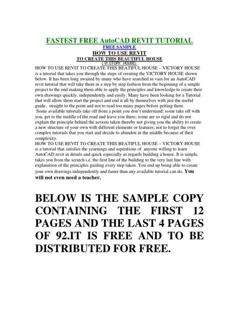 Revit Tutorial for Beginners PDF 的图像结果