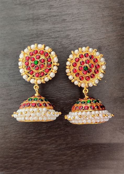 Get Temple Jewellery Style Large Detachable Stud Jhumkas at ₹ 519 | LBB ...