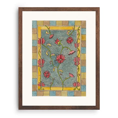 Madhubani floral Art : Buy Madhubani Paintings & Art Prints Online ...
