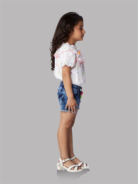 Girls Embroidered Top with Shorts 16056 – Peppermint