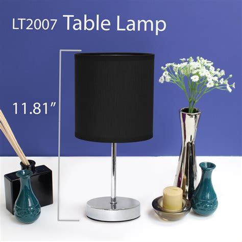 Simple Designs Traditional Candelabra Base (e-12) Lamp Set with Black ...