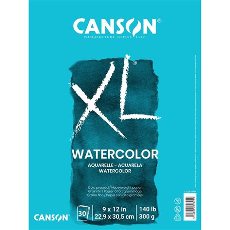 Canson XL Series Watercolor Paper Pad 9x12" 30 Sheets