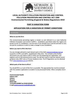 Fillable Online Environmental Permitting (England & Wales) Regulations ...