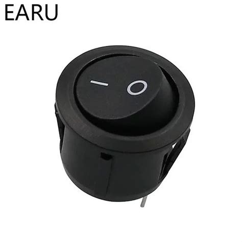 20mm Round Rocker Switches Black (2 Pin) 12v DC/220v AC | RDR Store