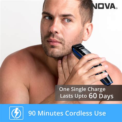 Nova NHT 1090 Runtime: 90 min Trimmer for Men | Beard Trimmer – Nova India