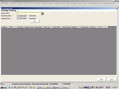 Jewellery Software | Features | BSD InfoTech