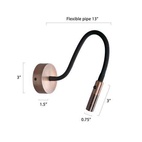 Bend Me Copper LED Light for Bedside Reading Light | Light & Living