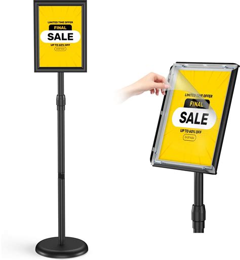 Amazon.com: 2 Pack Adjustable Floor Standing Sign Holder 8.5 X 11 ...